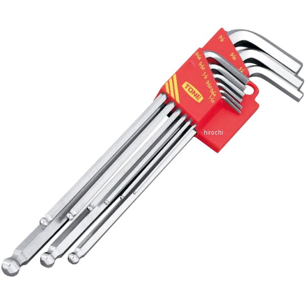 マスターツールロングボールポイントL形レンチセット インチ