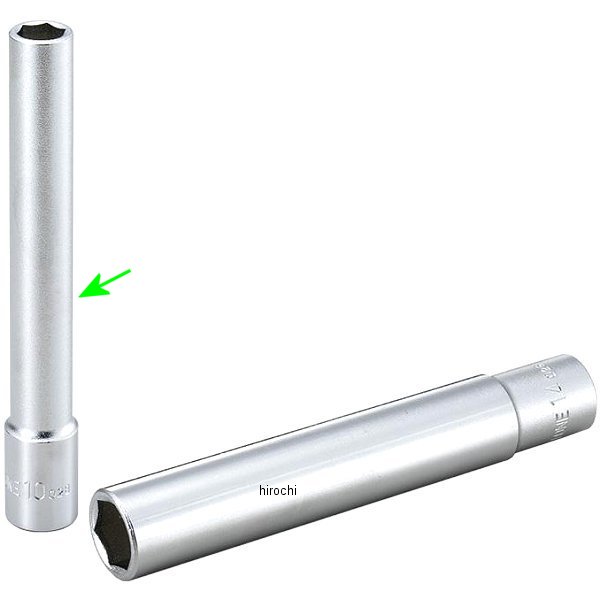 超ロングソケット(6角) 対辺 10mm 長さ 120mm 差込角 9.5mm (3/8インチ)