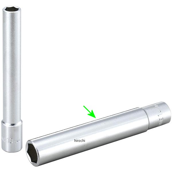 超ロングソケット(6角) 対辺 14mm 長さ 120mm 差込角 9.5mm (3/8インチ)
