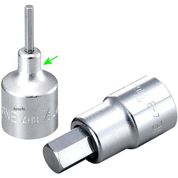 ヘキサゴンソケット インチ 対辺 1/8インチ 長さ 50mm 差込角 12.7mm (1/2インチ)