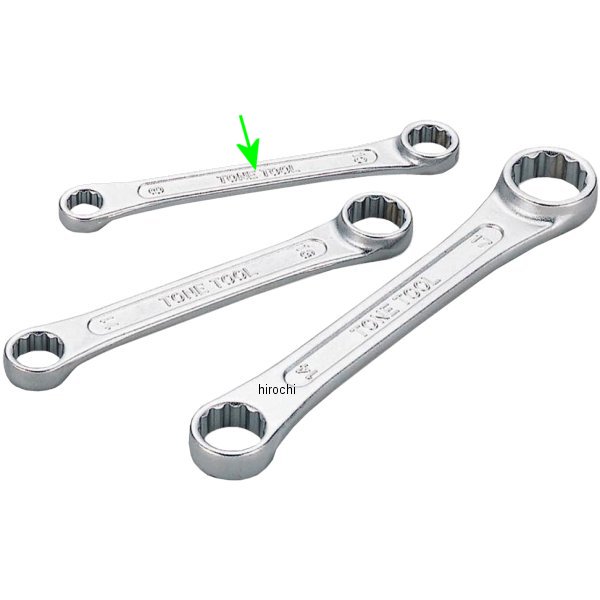 ショート めがねレンチ (ストレート) 両口 対辺 8-10mm 長さ 108mm