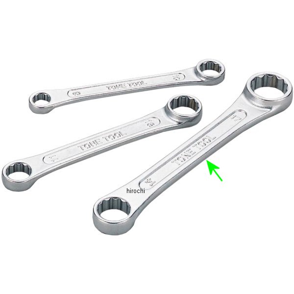 ショート めがねレンチ (ストレート) 両口 対辺 14-17mm 長さ 145mm