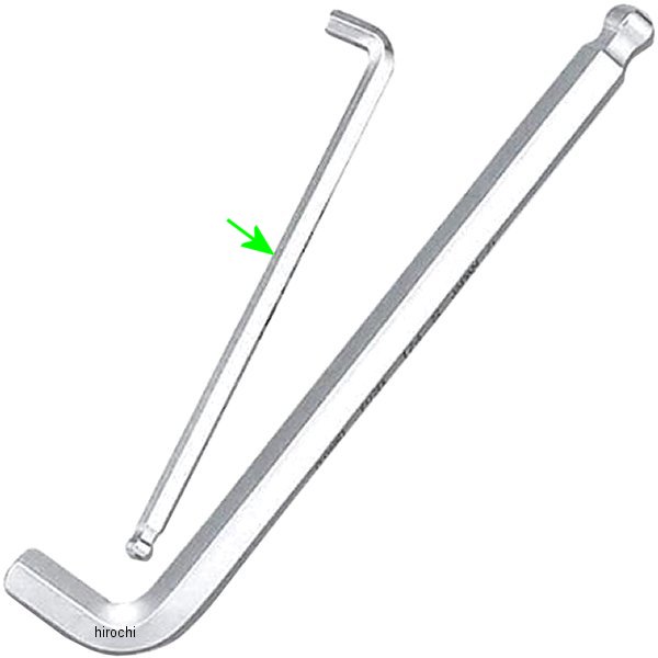 マスターツール首下ショートボールポイントL形レンチ(インチ) サイズ 1/8インチ 長さ 71mm