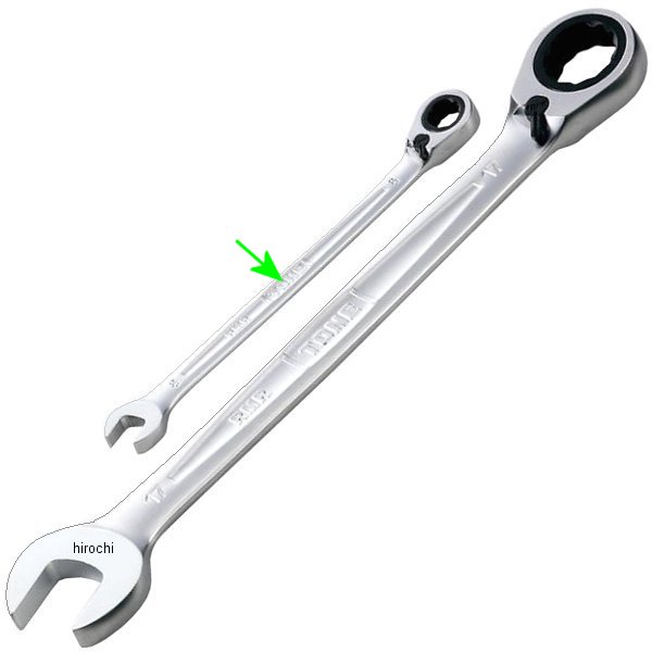 切替式ラチェット めがねレンチ サイズ 8mm 長さ 140mm