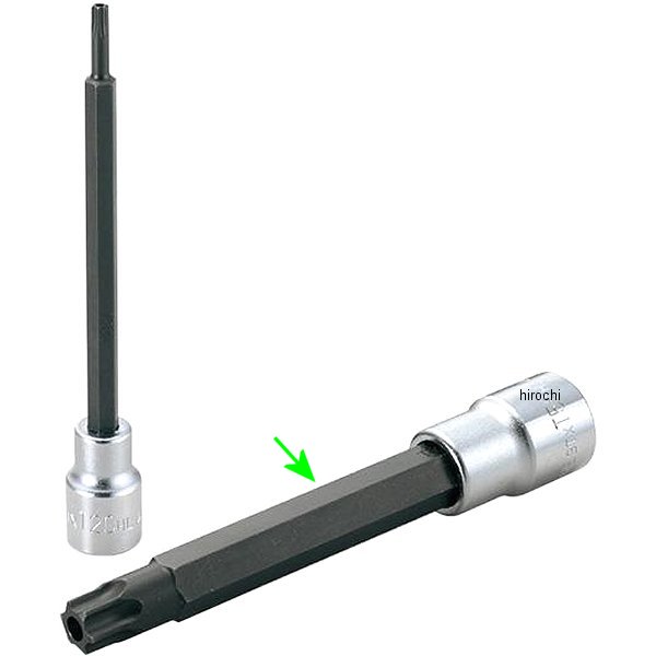 ロングトルクスソケット(いじり防止タイプ) T55 長さ 125mm 差込角 9.5mm (3/8インチ)