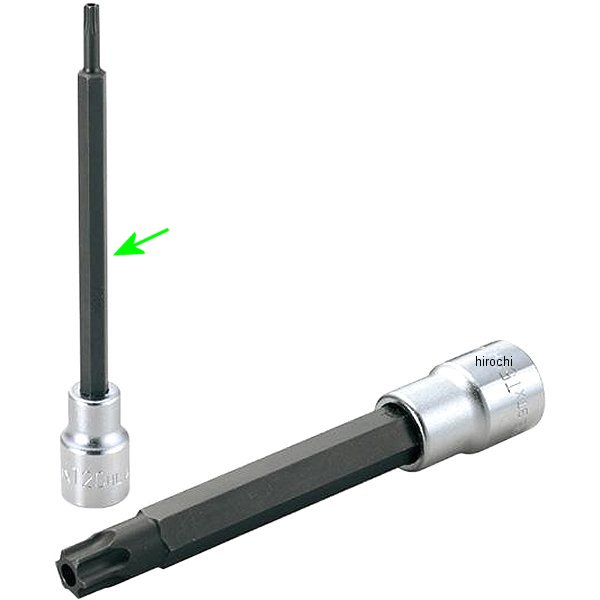 ロングトルクスソケット(いじり防止タイプ) T20 長さ 125mm 差込角 9.5mm (3/8インチ)