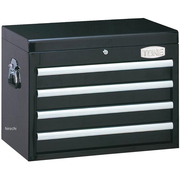 トップチェスト 4段引出し 長さ600mm 幅406mm 高さ489mm マットブラック