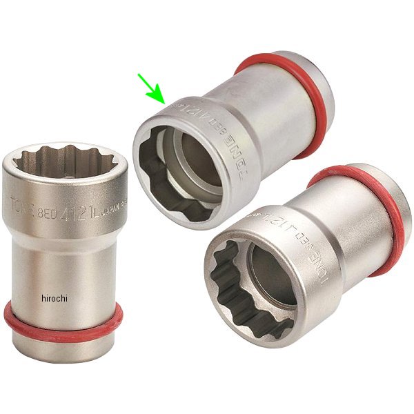 ホイルナットコンビソケット(12角) バス トラック等 対辺41mm-□21mm 長さ 90mm 差込角 25.4mm (1インチ)