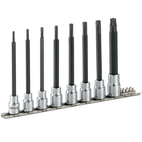 ロングトルクスソケットセット(いじり防止タイプ・ホルダー付) 差込角 9.5mm (3/8インチ)