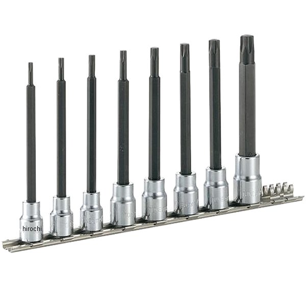 ロングトルクスソケットセット(強力タイプ・ホルダー付) 差込角 9.5mm (3/8インチ)