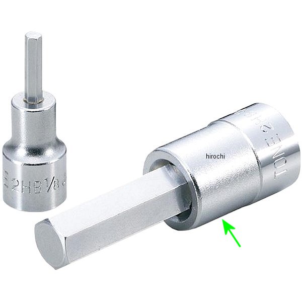 ヘキサゴンソケット インチ 対辺 3/8インチ 長さ 57mm 差込角 6.35mm (1/4インチ)