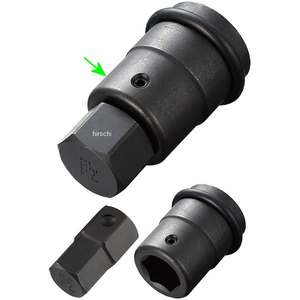 インパクト用 ヘキサゴンビットソケット(差替式) 対辺 27mm 長さ 75mm 差込角 19mm (3/4インチ)