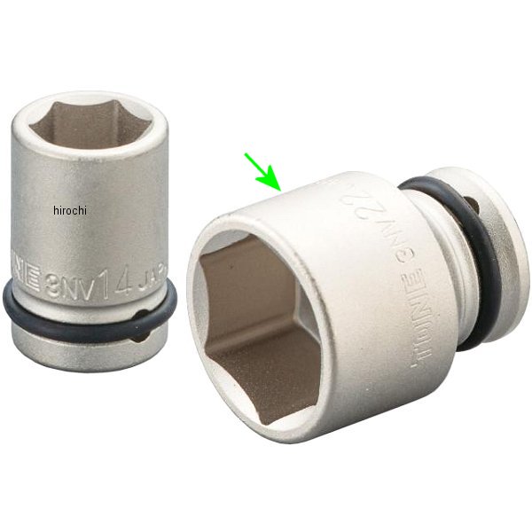 インパクト用 ソケット 対辺 22mm 長さ 35mm 差込角 9.5mm (3/8インチ)