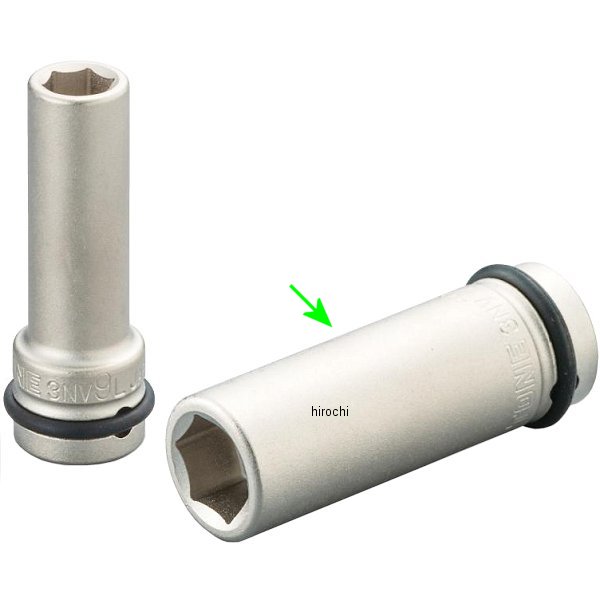 インパクト用 ロングソケット 対辺 12mm 長さ 55mm 差込角 9.5mm (3/8インチ)