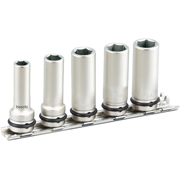 インパクト用 ロングソケットセット(ホルダー付) 差込角 9.5mm (3/8インチ)