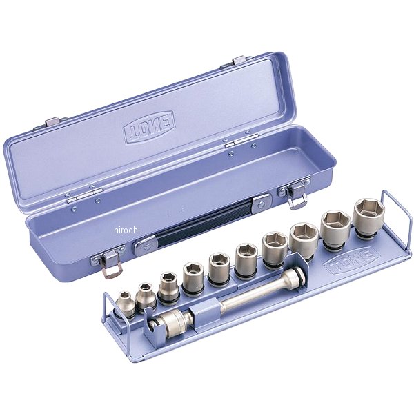 インパクト用 ソケットセット(メタルトレー付) 差込角 9.5mm (3/8インチ)