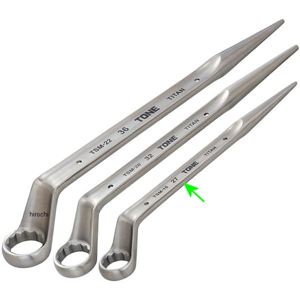 シノ付チタンシノ付めがねレンチ(トルシアボルト用 ) 対辺 27mm 長さ 340mm