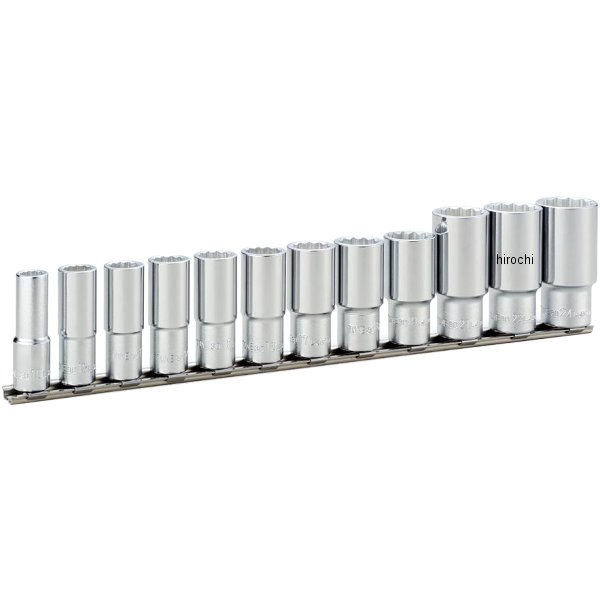 ディープソケットセット (12角・ホルダー付) 差込角 9.5mm (3/8インチ)
