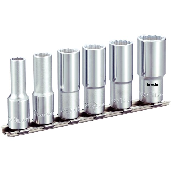 ディープソケットセット (12角・ホルダー付) 差込角 9.5mm (3/8インチ)