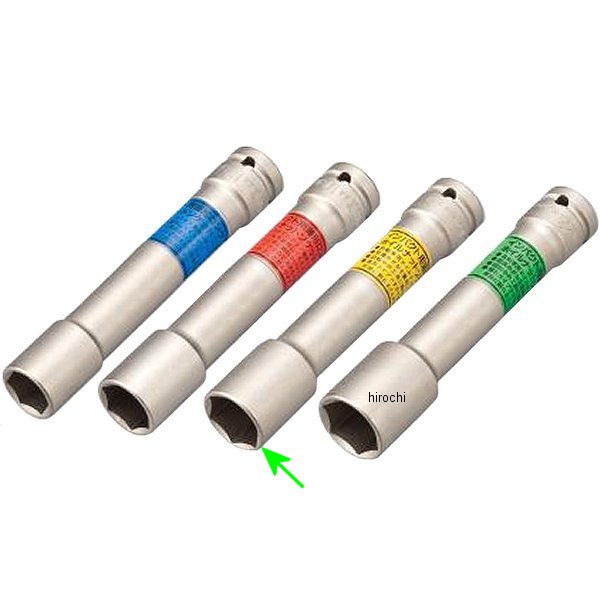 インパクト用 薄形ロングホイルナットソケット 対辺 21mm 長さ 130mm 差込角 12.7mm (1/2インチ)