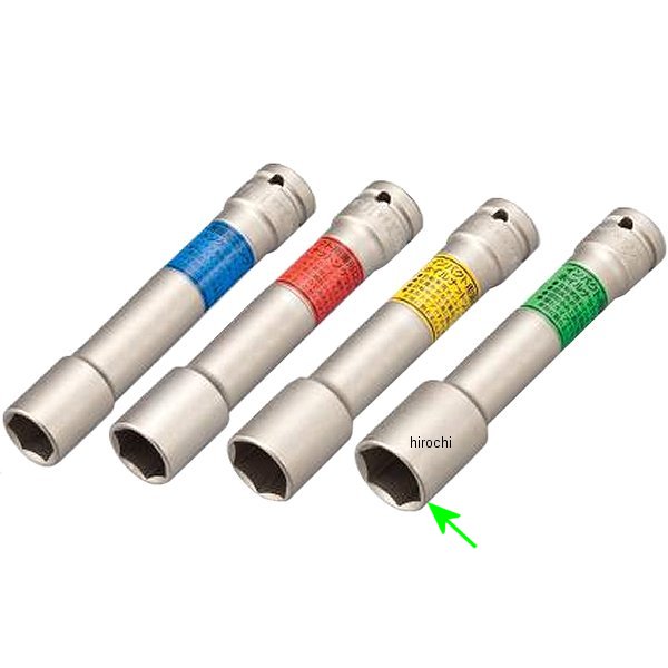 インパクト用 薄形ロングホイルナットソケット 対辺 22mm 長さ 130mm 差込角 12.7mm (1/2インチ)