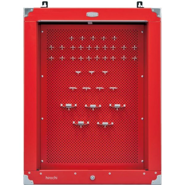 シャッター付サービスボード(ハーフタイプ) 壁掛け 床置きスタンド付き 長さ600mm 幅770mm 高さ120mm 赤