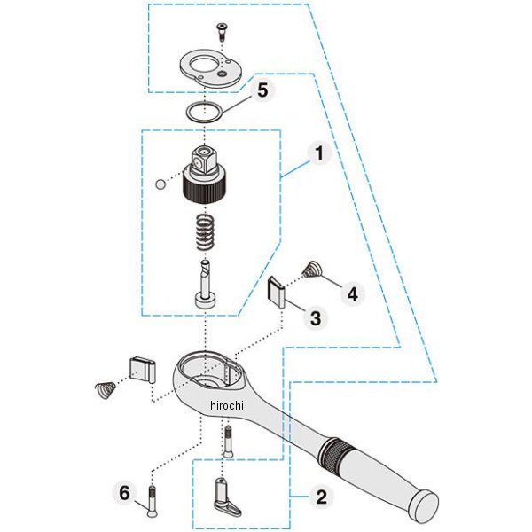 リペアキット 適応機種 RH4CH RH4CHS 差込角 9.5mm (3/8インチ)