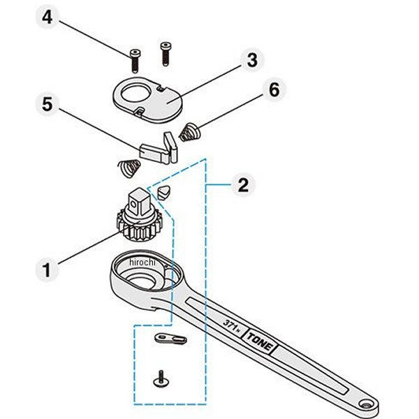 リペアキット 適応機種 NS4S NS4 NS4L 差込角 12.7mm (1/2インチ)