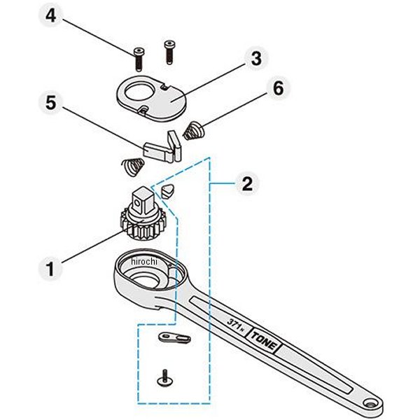 リペアキット 適応機種 旧471 471S 差込角 12.7mm (1/2インチ)