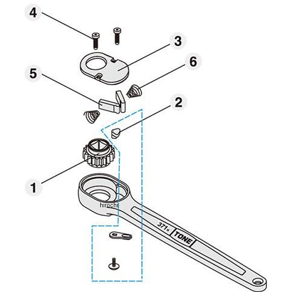 リペアキット 適応機種 新471B 差込角 12.7mm (1/2インチ)
