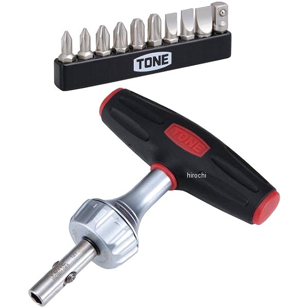 T形ラチェットドライバー セット ビット 二面幅 6.35mm (1/4インチ)