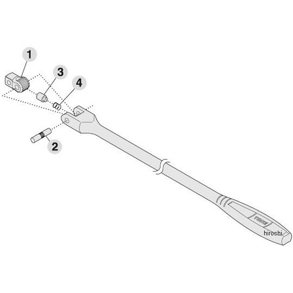 スピンナハンドル用 リペアキット 適応機種 旧371 差込角 9.5mm (3/8インチ)