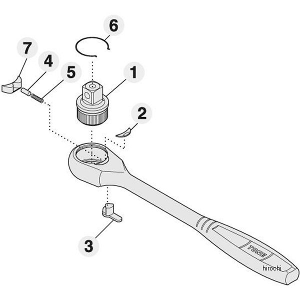 リペアキット 適応機種 RH4H RH4HW 差込角 12.7mm (1/2インチ)