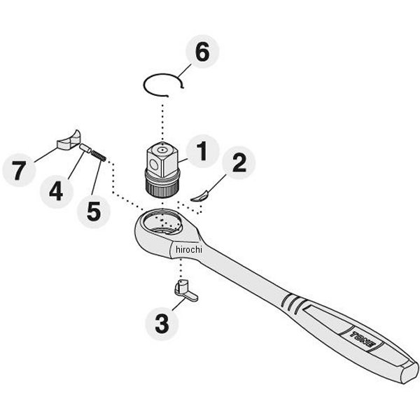 リペアキット 適応機種 RH4FH RH4FHL RH4FHX 差込角 12.7mm (1/2インチ)