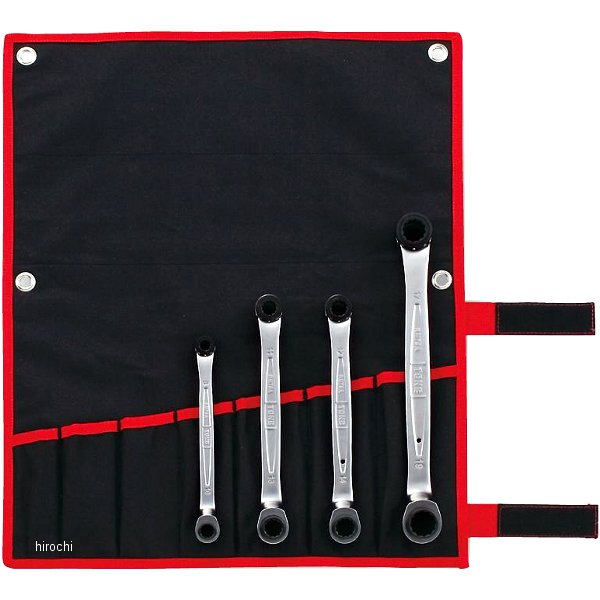 75度両頭ラチェットめがねレンチセット(深穴タイプ)