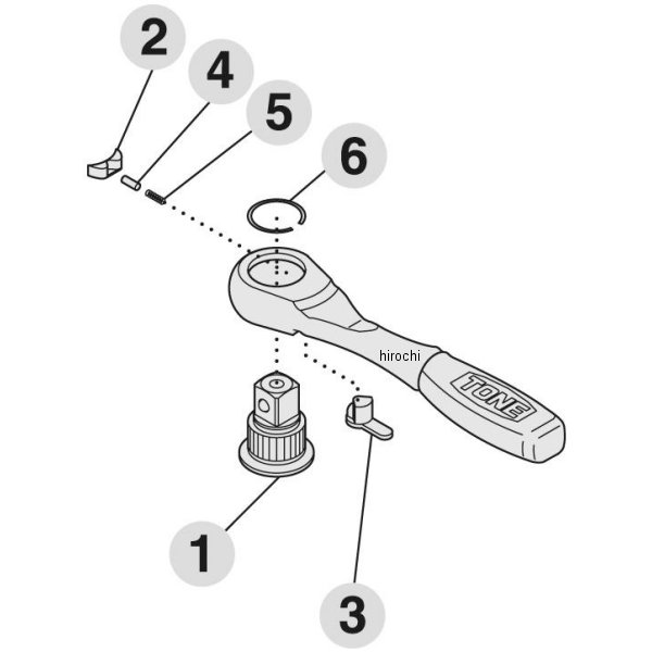 リペアキット 適応機種 RH2CHS 差込角 6.35mm (1/4インチ)