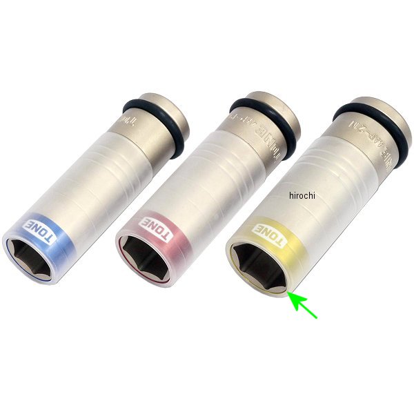 プロテクター付インパクト用 薄形ホイルナットソケット 対辺 21mm 長さ 85mm 差込角 12.7mm (1/2インチ)