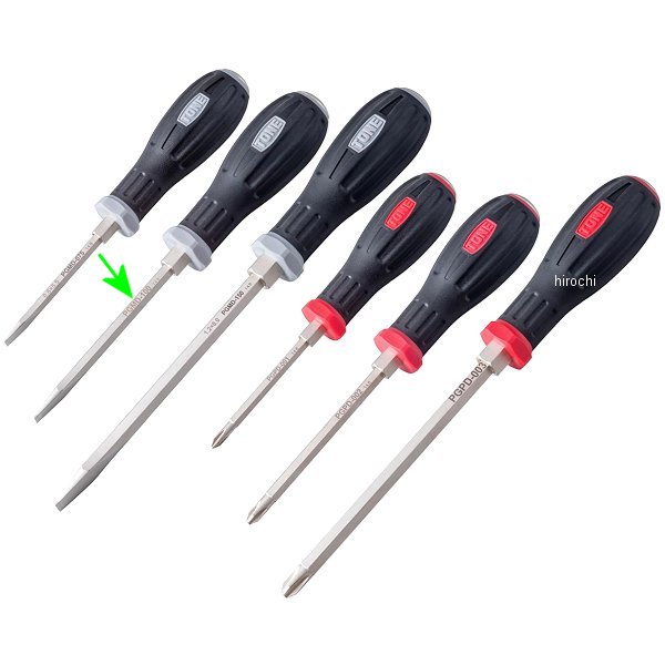 パワーグリップドライバー (貫通) (-) 1.0x6.0 長さ 100mm グレー