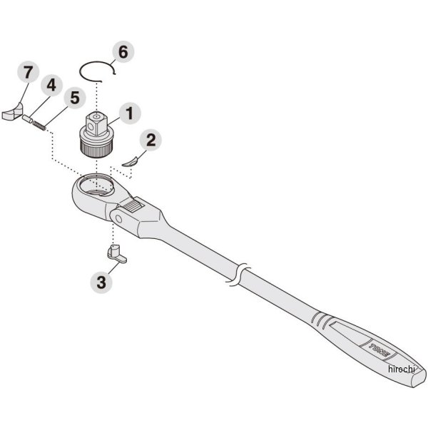 リペアキット 適応機種 RH2FHS RH2FH RH2FHL RH2FHX 差込角 6.35mm (1/4インチ)