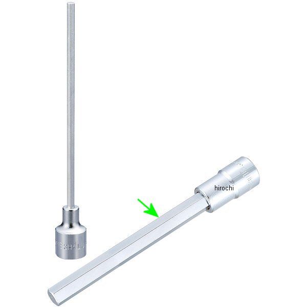 超ロングヘキサゴンソケット 対辺 10mm 長さ 150mm 差込角 9.5mm (3/8インチ)