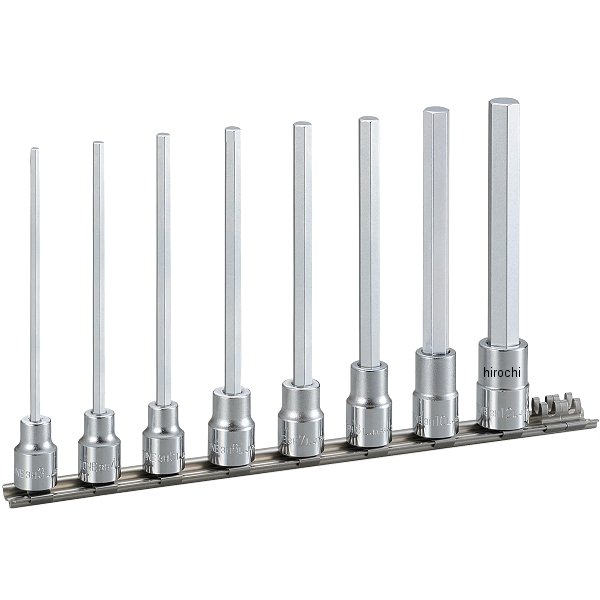 超ロングヘキサゴンソケットセット(ホルダー付) 差込角 9.5mm (3/8インチ)