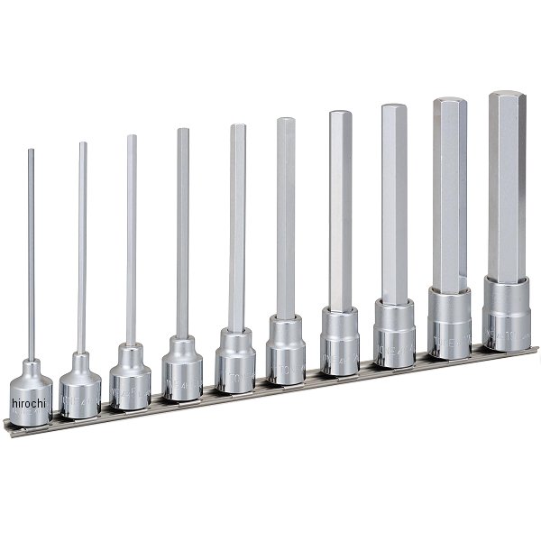 超ロングヘキサゴンソケットセット(ホルダー付) 差込角 12.7mm (1/2インチ)