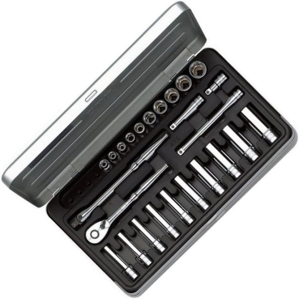 6.3sq.ソケットレンチセット(25点)ミリとインチ