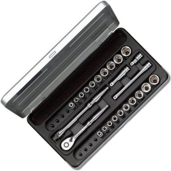 6.3sq.ソケットレンチセット6角(25点)ミリのみ