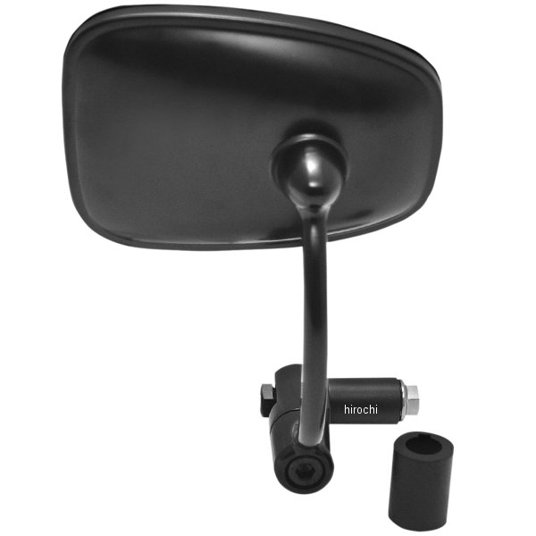 バーエンドミラー 22mm ティアドロップ 黒(1個売り)