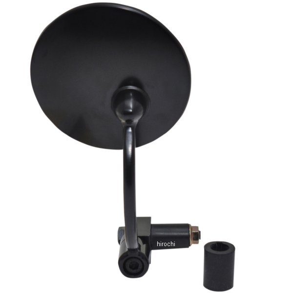 バーエンドミラー 22mm ラウンド 黒(1個売り)