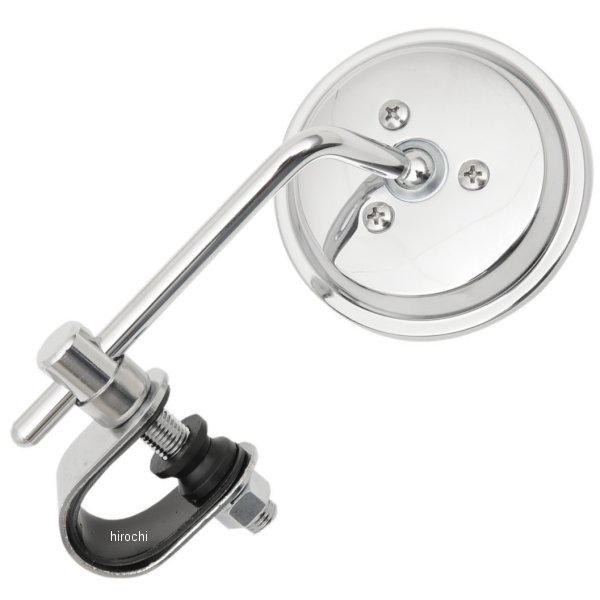 ミラー 4インチ クランプオン クローム(1個売り)