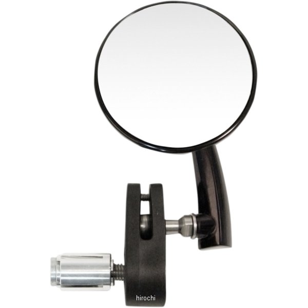 ミラー バーエンド取付 7/8インチ(22mm) 黒(右)