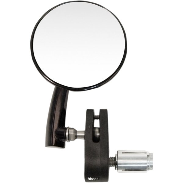 ミラー バーエンド取付 7/8インチ(22mm) 黒(左)