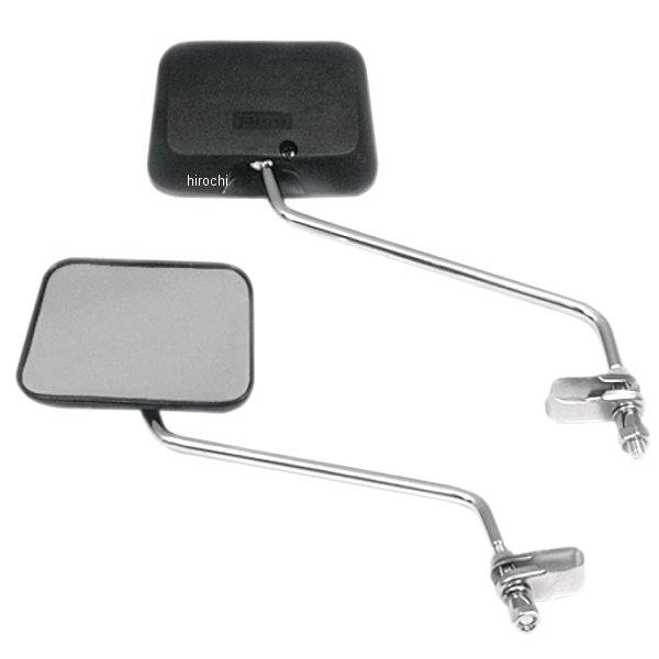 ミラー 補修用 ジャイロ スクーピー用 スタンダードステム スクエア 黒(左右ペア)